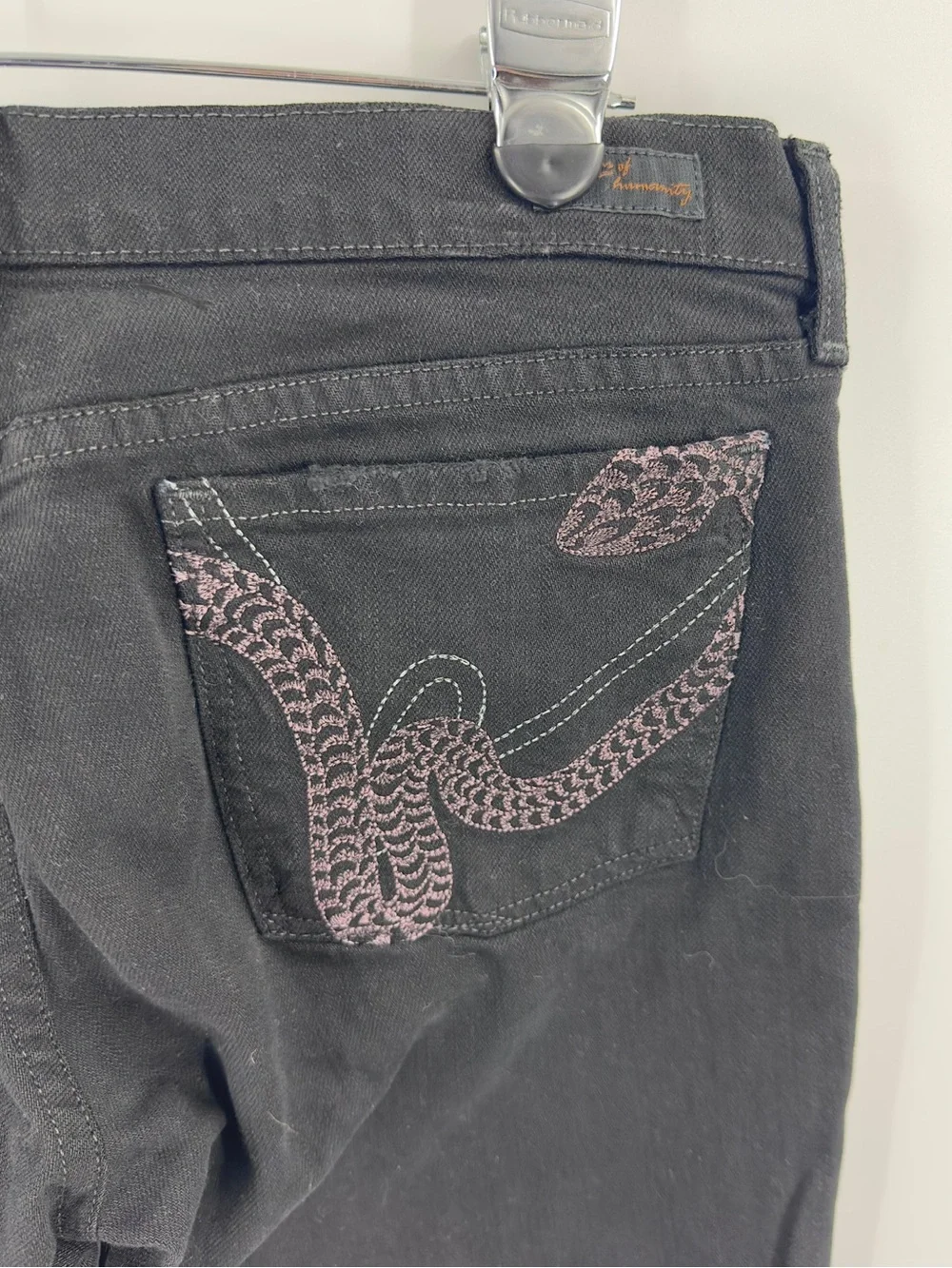 Citizens Of Humanity Flare Jeans Serpent Snake Embroidery Size 31 Y2K USA Made